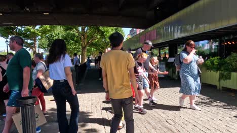 people enjoying a sunny day outdoors