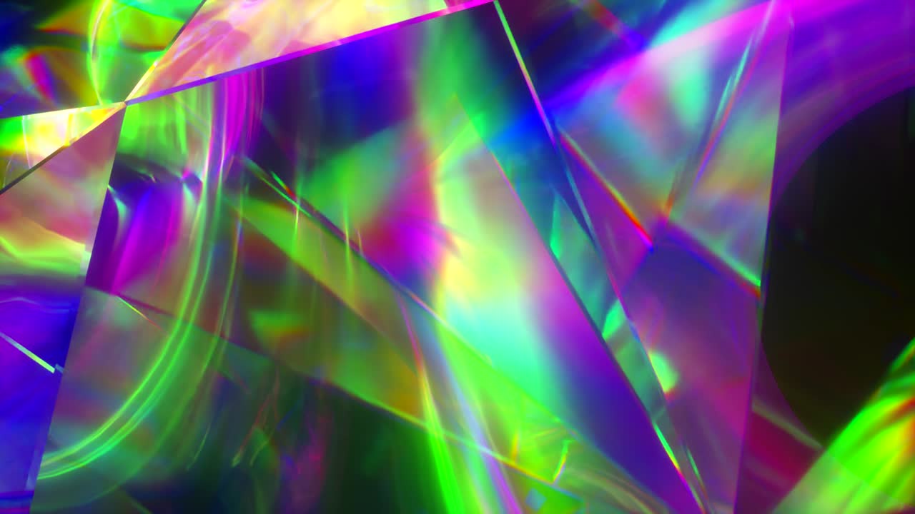 The light passes through the facets of a slowly rotating diamond and creates repetitive sparkling highlights and bright rainbow colors. Rainbow dispersion of light. Seamless loop 3d render