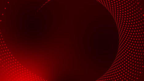 circular dotted spot animation tech motion graphic round swirl abstract pattern geometric background looping spiral design futuristic visual effect rotation for intro title 4k red