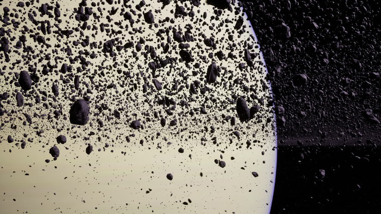 Asteroids and rings of a distant planet captured in stunning detail