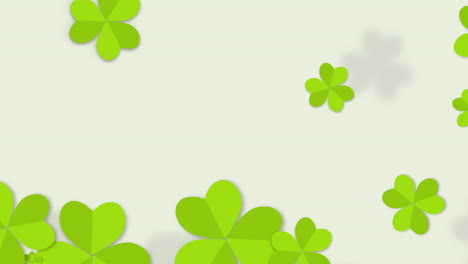 motion green shamrocks with saint patrick day 22