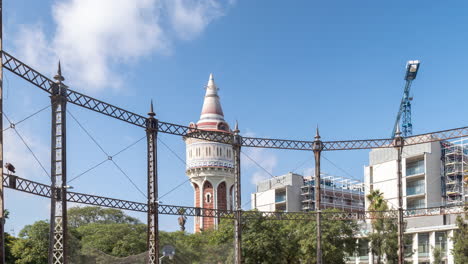 ornate old water tower in barcelona