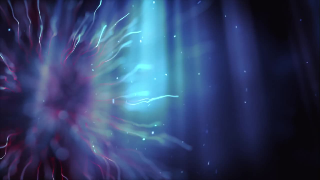 animazione di una macro cellula blu del coronavirus