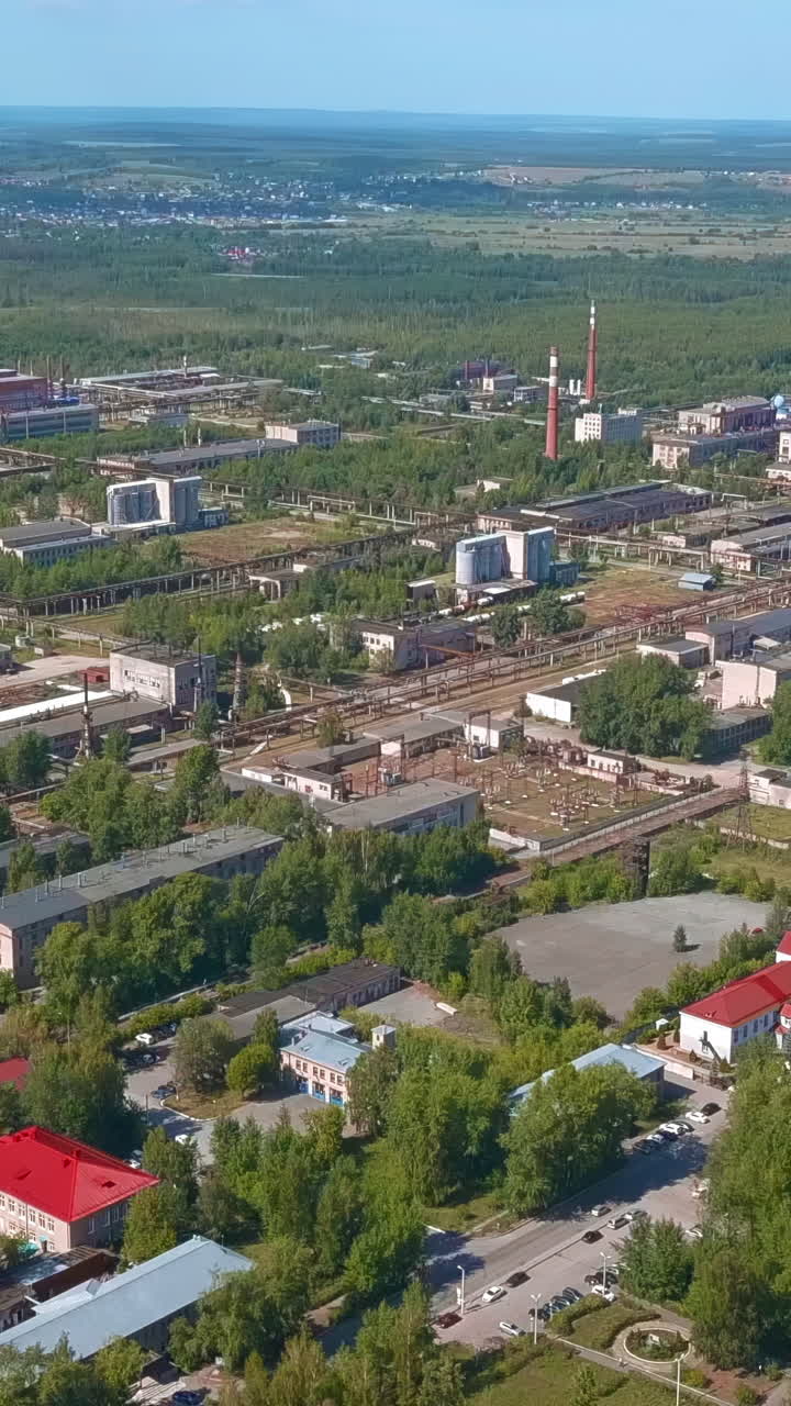 воздушный вид промышленного комплекса