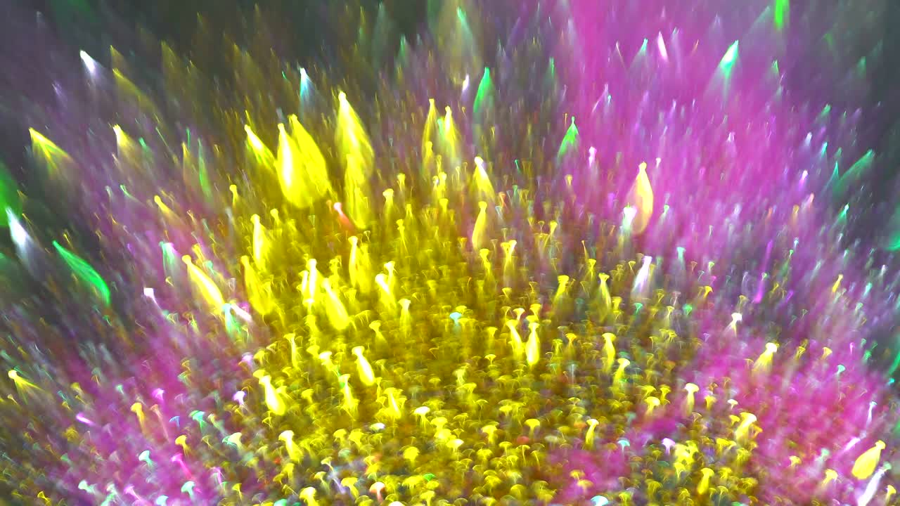 다채로운 불빛의 분산된 시각 크리스마스 불빛의 원형 반사