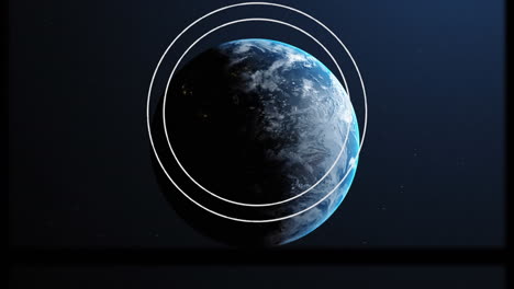 animación de escaneos en películas antiguas en movimiento sobre el planeta tierra