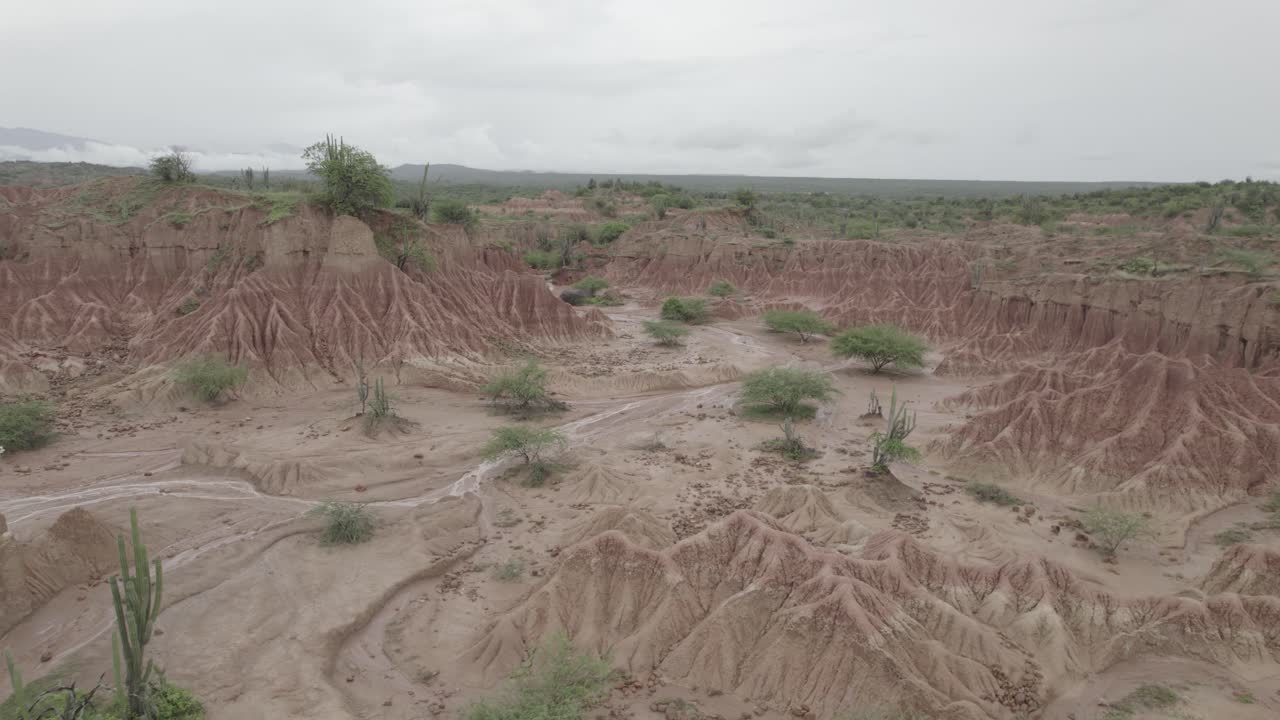 Paesaggio tipico del deserto nella natura selvaggia del Deserto di Tatacoa in Colombia