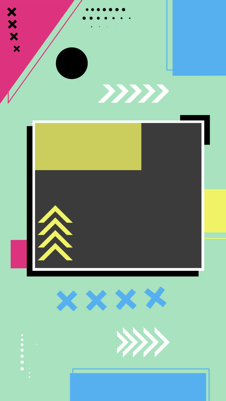 Abstract Geometric Pattern with Retro Memphis Style