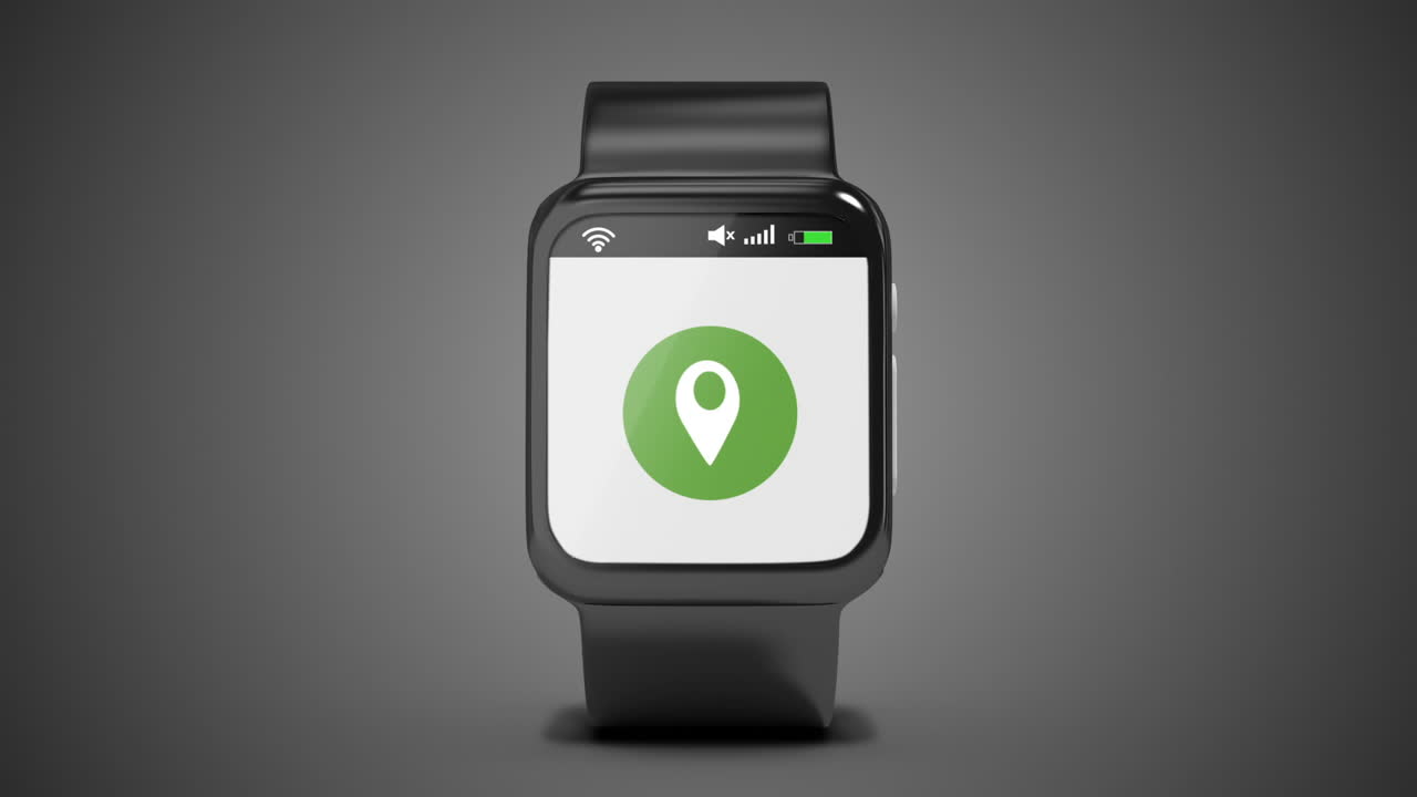 concepto de reloj inteligente con iconos