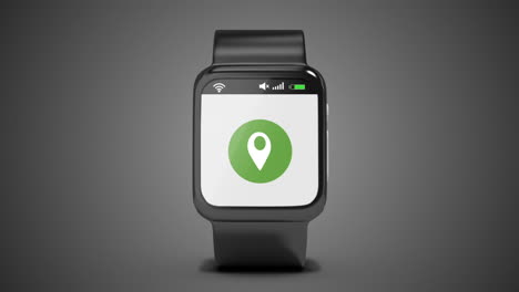 smartwatch concept with icons