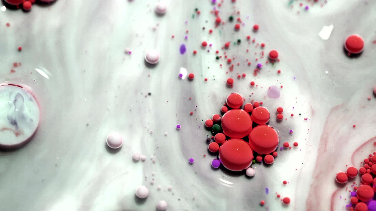 textura acrílica con patrón de mármol. tinta de pintura abstractamente colorida. pintura acríclica y burbujas en la leche.