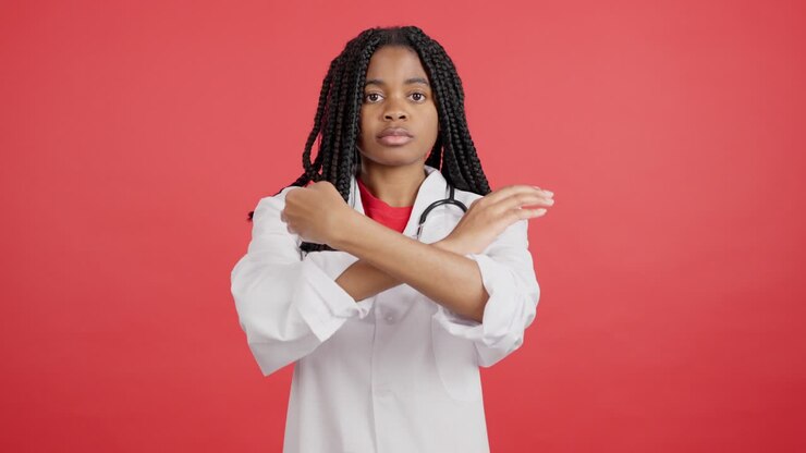 Portrait of a Confident Black Female Doctor