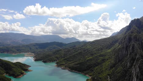 stunning landscape of lake bovilla, albania