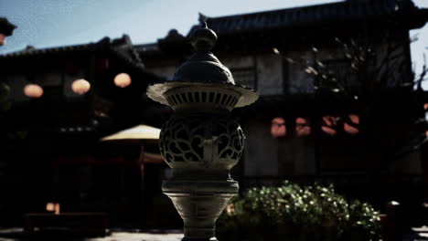 detailed view of a traditional chinese lantern