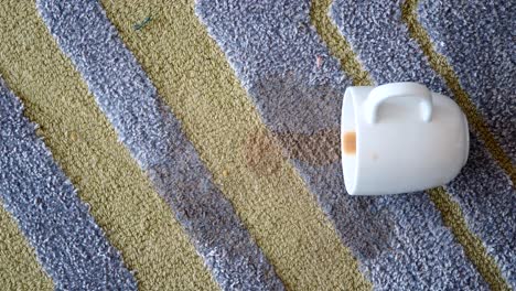 coffee cup spill on carpet