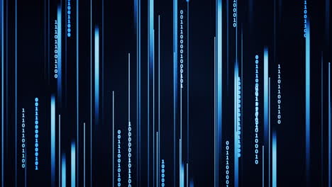 binary numbers with cyberspace, 3d rendering.