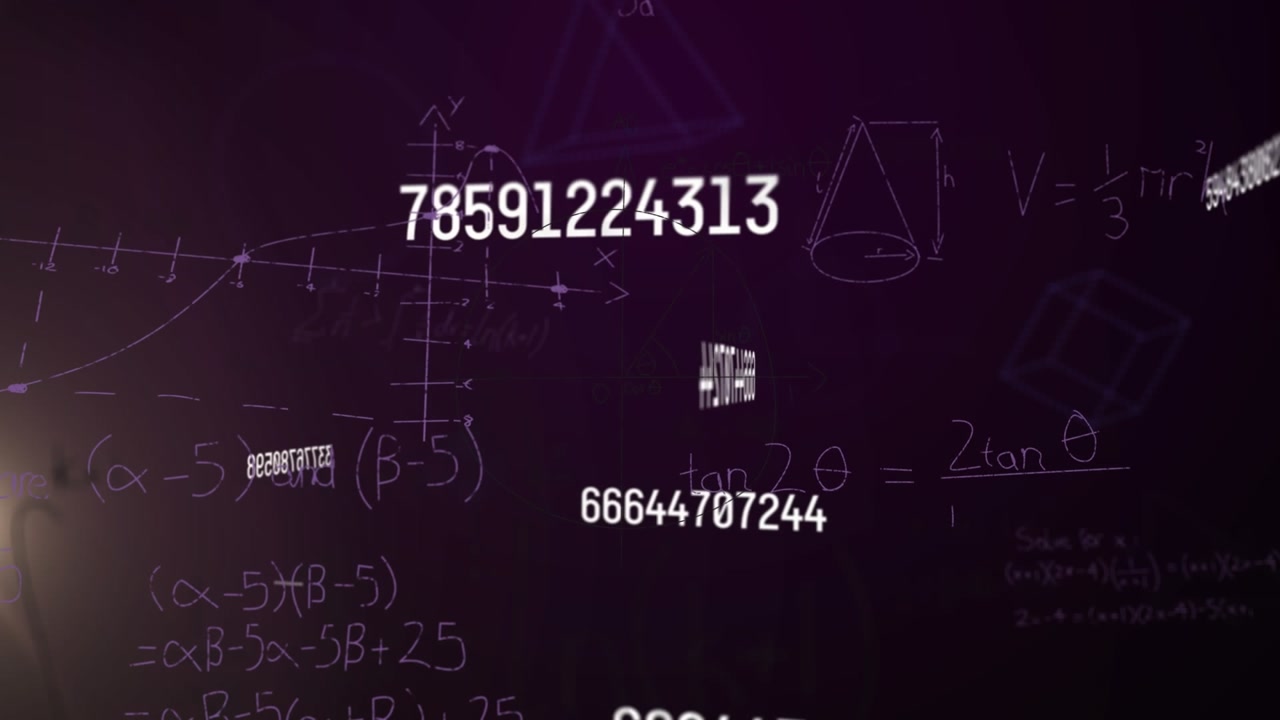 Animation of numbers changing and data processing