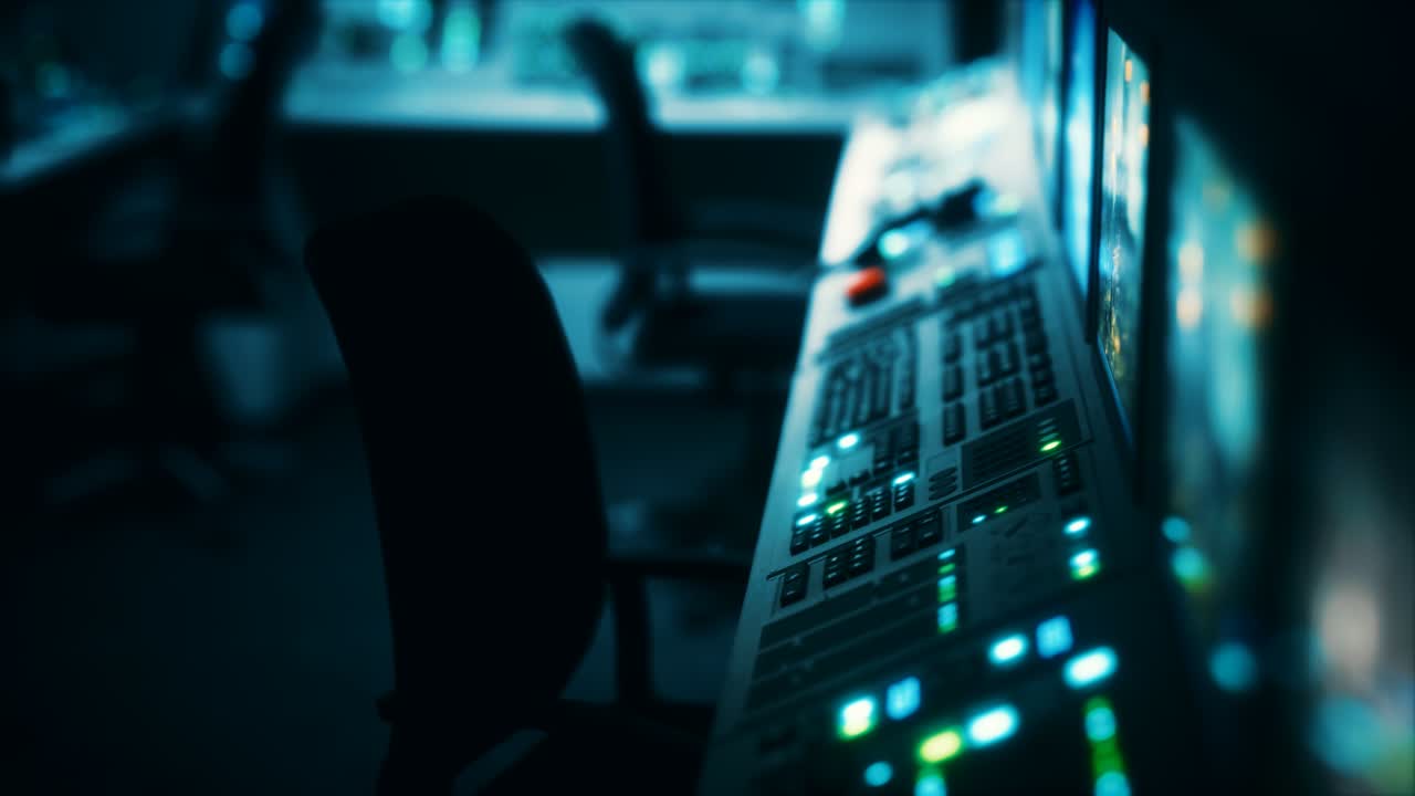 оборудование пустой центральной контрольной комнаты