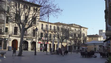 city plaza in a spanish town