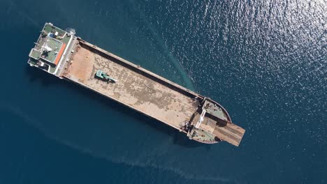 drone view of mining barge in bay of ipil, surigao del norte, philippines