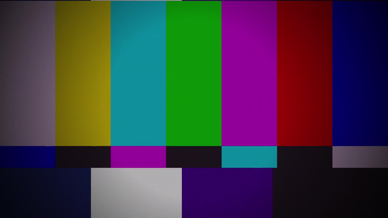 Analog Television Test Pattern with Signal Interference