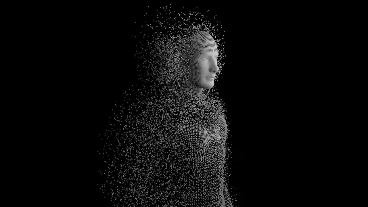 человеческое тело на черном фоне