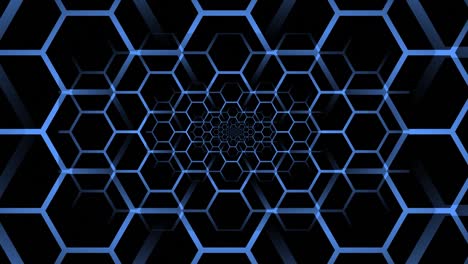 blue hexagonal optical illusion