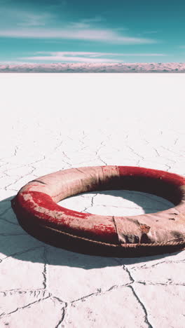 life preserver in the salar de uyuni