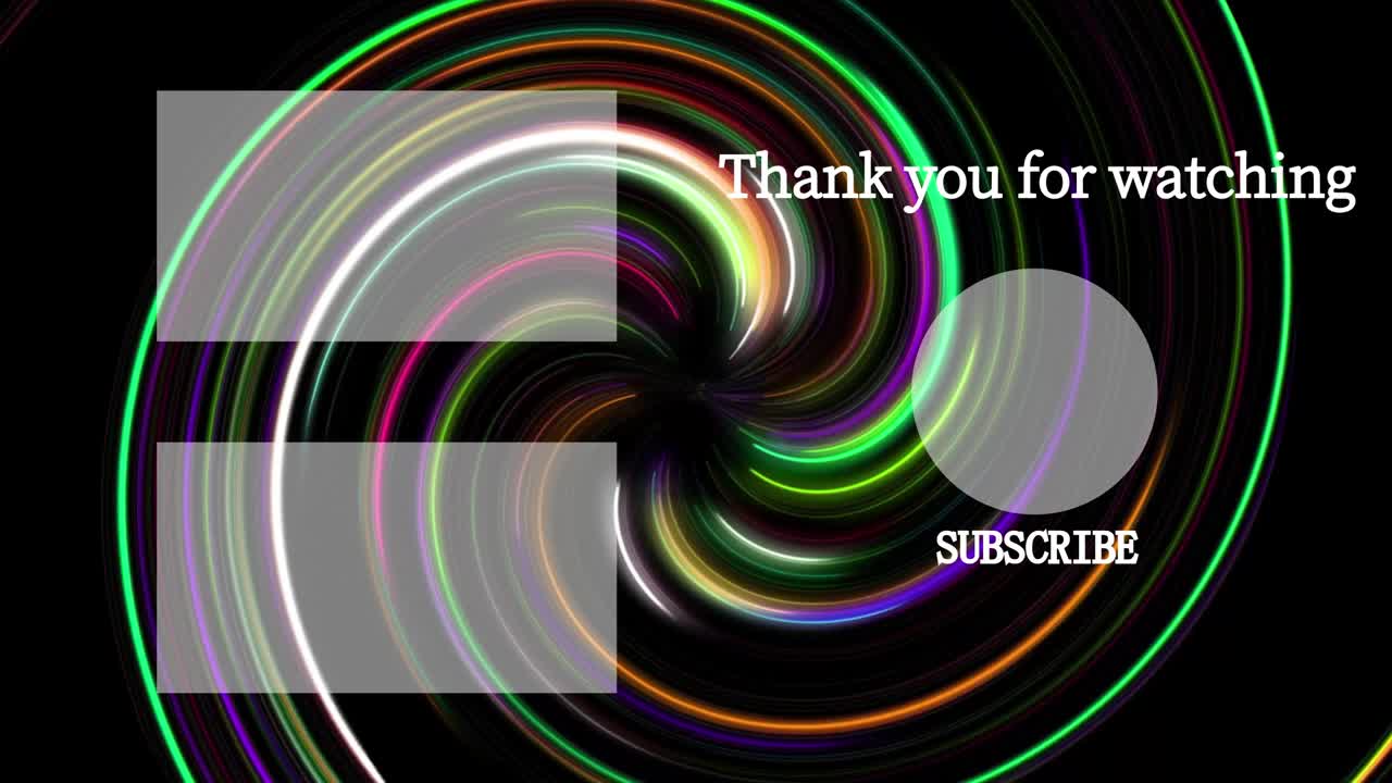 보르텍스 네온 엔드 카드 엔딩 스크린 모션 그래픽