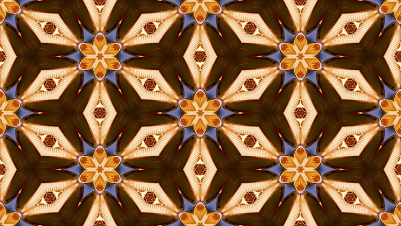 Abstract multicolored looping kaleidoscope animation.