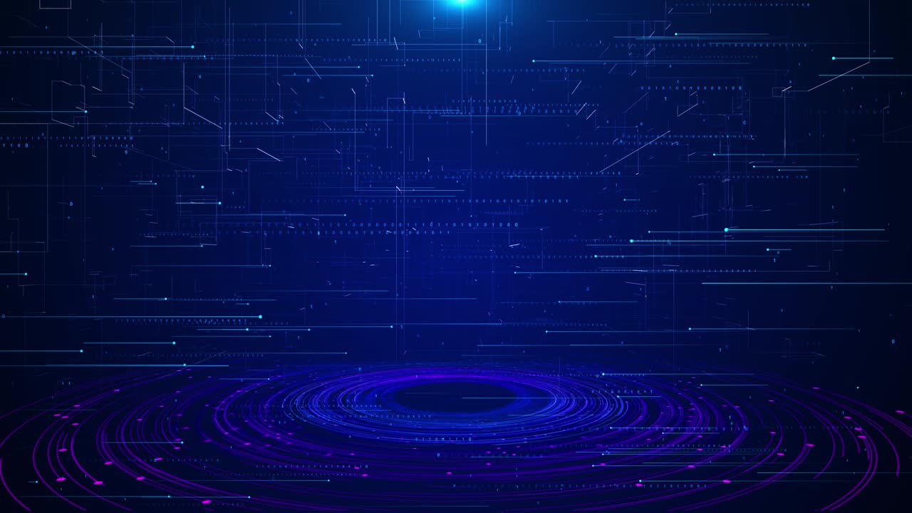 Futuristic scifi square portal in space 3d ai tunnel dots lines abstract digital data flow particle