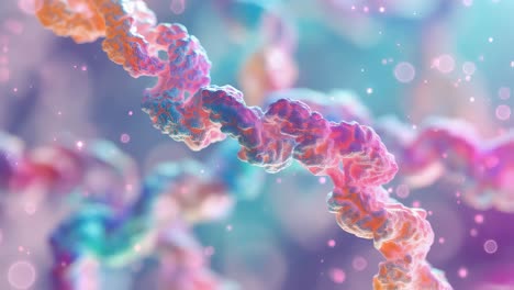 Colorful 3D Model of DNA or RNA