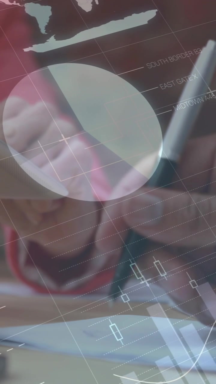 Business people and graphs 4k
