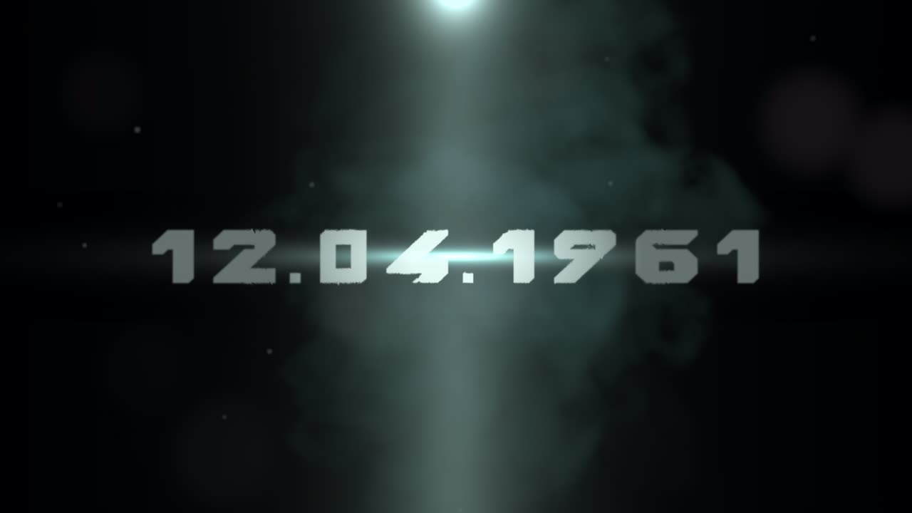 12.04.1961 con efecto de luz y humo
