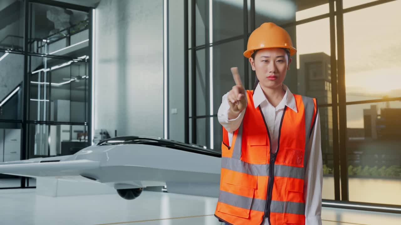 현대 사무실에서 제스처링 엔지니어 정지