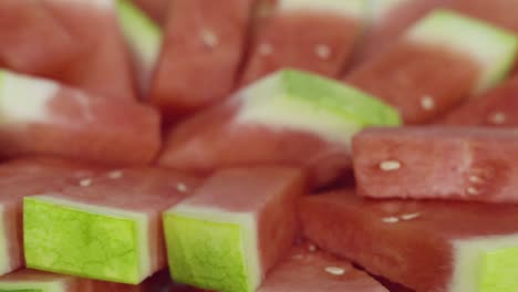 small slices of red seedless watermelon