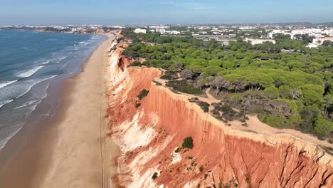acantilados costeros y naturaleza #2- algarve, portugal - droneview estabilizado en 4k