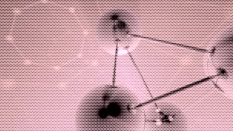 fondo animado en movimiento que muestra moléculas nucleares átomo energía radiactiva electricidad energía rayo