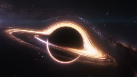 stunning image of a black hole in deep space