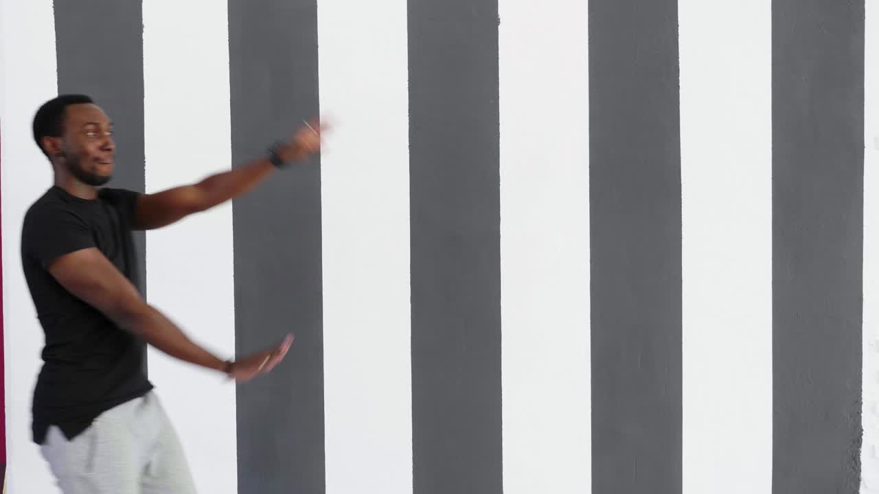 Man dancing in a studio