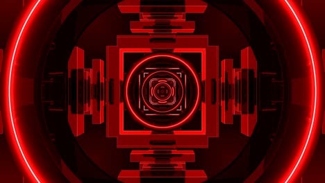 red artistic bright abstract geometric circle background tunnel