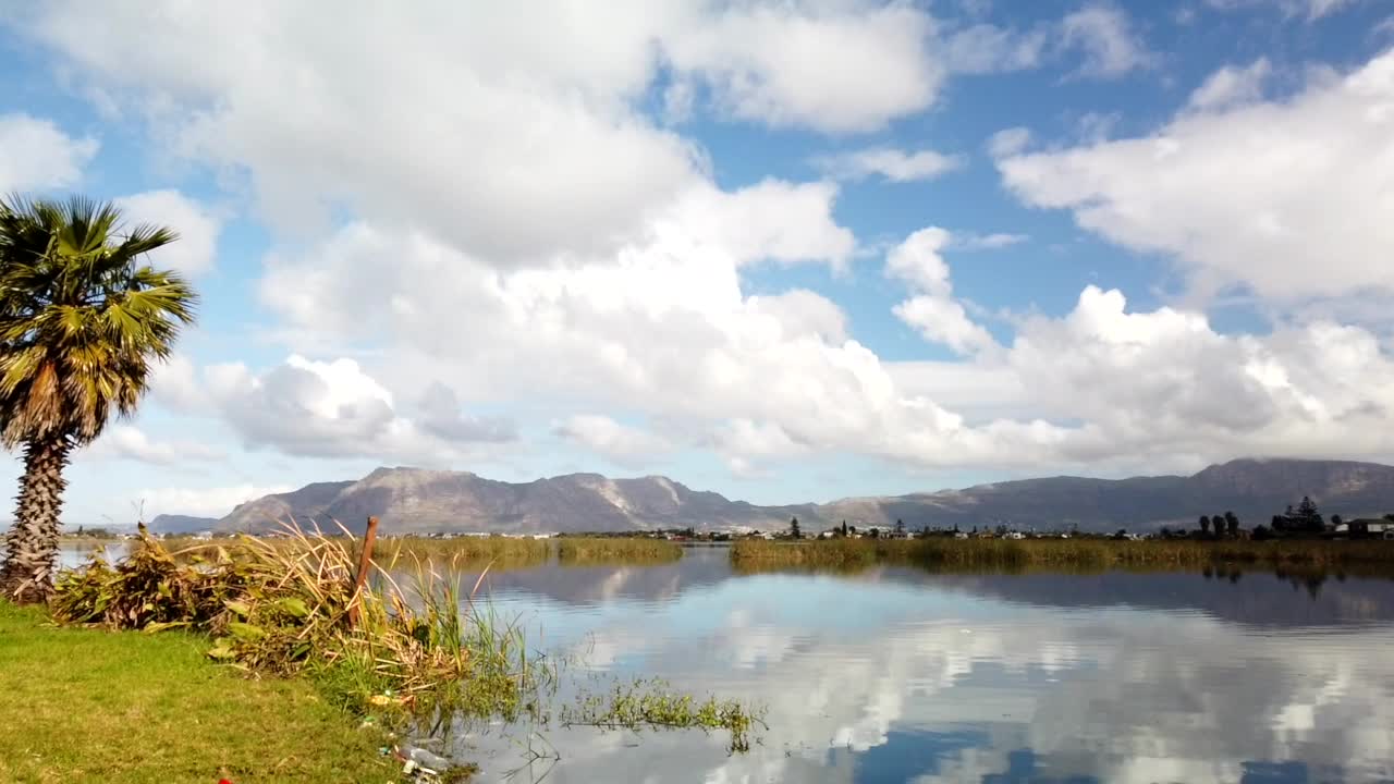 Scenic lake view with mountains and reflections