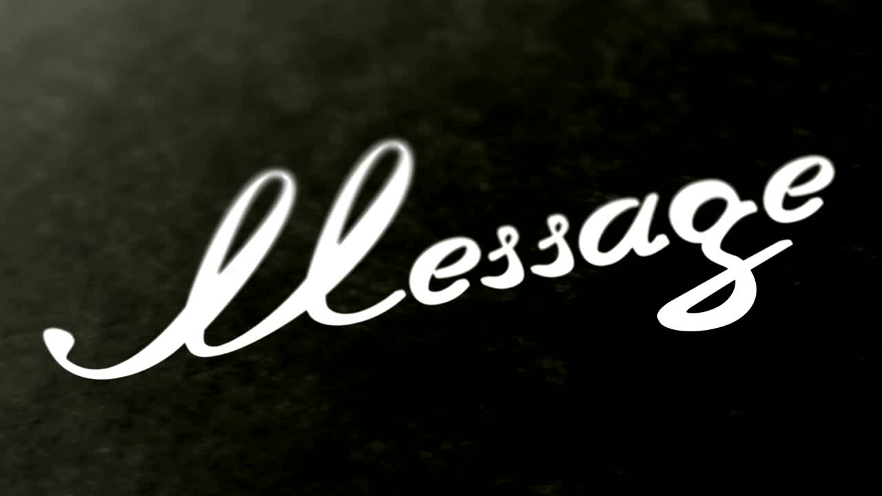 "mensaje" en la página. el metraje de bucle tiene resolución de 4k.