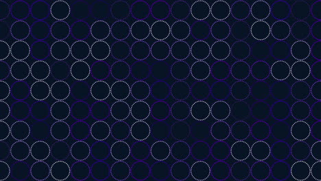 seamless neon geometric circles pattern in rows