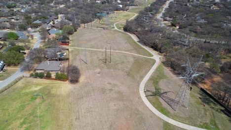 Imágenes-Aéreas-De-Senderos-Para-Caminar-En-Highland-Village-Texas