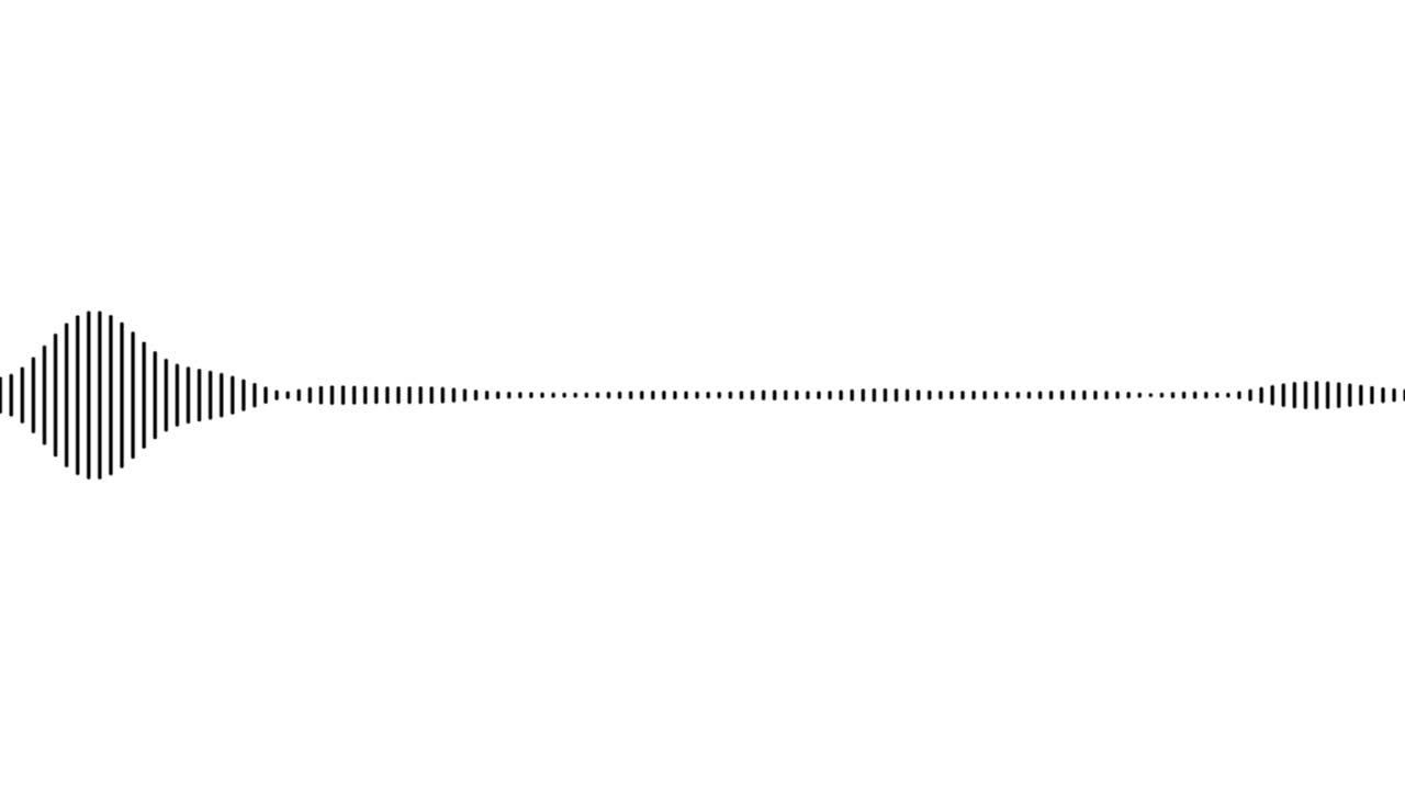 un simple efecto de visualización de audio en blanco y negro-6