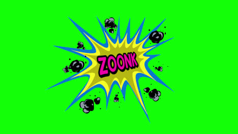 Cartoon-Zoom,-Comic-Blase,-Sprachschleife,-Animationsvideo,-Transparenter-Hintergrund-Mit-Alphakanal.