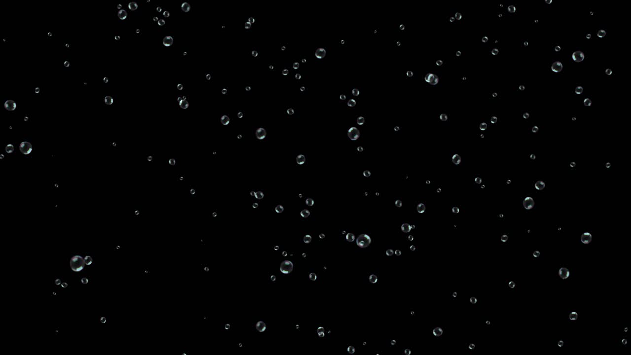 Abstract of water bubbles moving and floating green screen