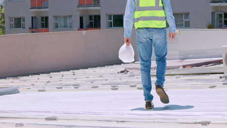 Legs,-engineering-or-architect-walking-on-roof