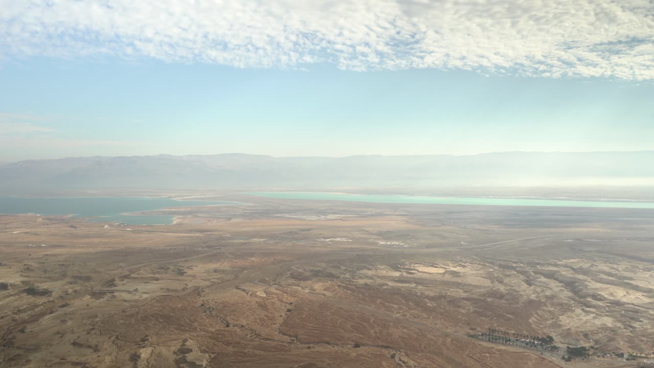paisaje del desierto y el mar de israel